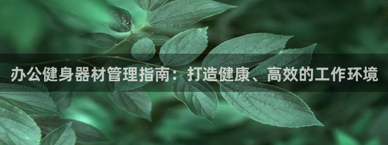 意昂体育3平台假的吗是真的吗：办公健身器材管理指南：